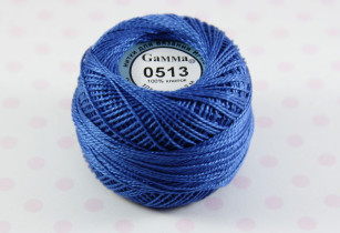 Пряжа Ирис 100% хлопок 10г 82м №0513 синий