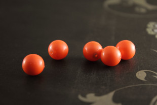 Бусины Чехия "PRECIOSA" под жемчуг 131 10 011 10 мм 5 шт оранжевый/неон (neon sun)