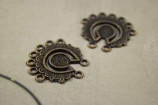 Коннектор 2.8х2.8 см 10 шт под античную медь