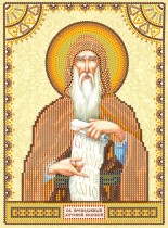 Схема для вышивки иконы бисером на холсте «Святой Антоний»