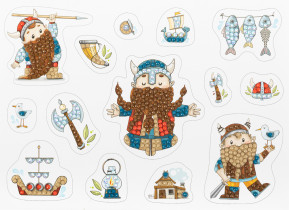 Кристальная ( алмазная) мозаика  " ФРЕЯ" ALVN- 136 наклейки " Викинги" 19. 5 х 14 см