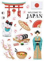 Кристальная ( алмазная) мозаика  " ФРЕЯ" ALVN- 111 наклейки " Япония" 14 х 19. 5 см