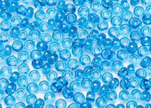Бисер Чехия круглый 08/0 50 г 60150h прозрачный насыщенный голубой квадратное отверстие