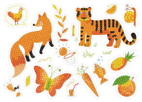 Кристальная ( алмазная) мозаика  " ФРЕЯ" ALVN- 118 наклейки " Оранжевое настроение" 19. 5 х 14 см